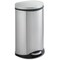 Safco Ellipse Step On Can Waste Receptacle - 12.50 gal Capacity - Elliptical - 17.5" Height x 26.5" Width x 14" Depth - Steel - Stainless Steel - 1 Each